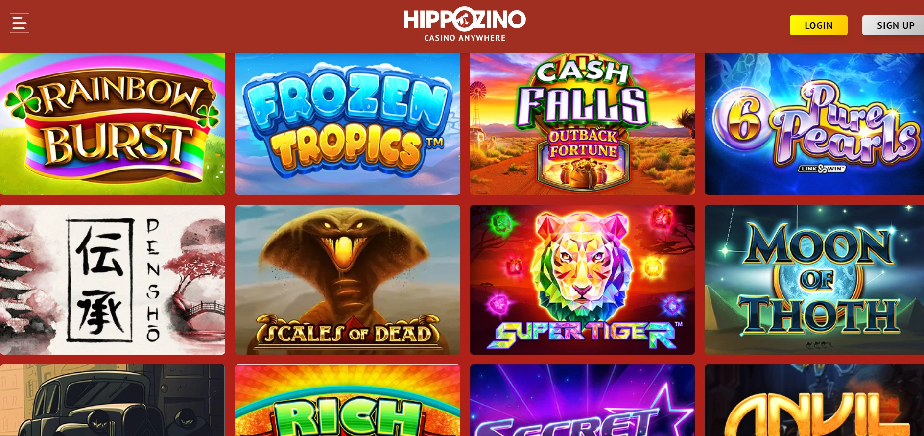 Hippozino Casino Screenshot
