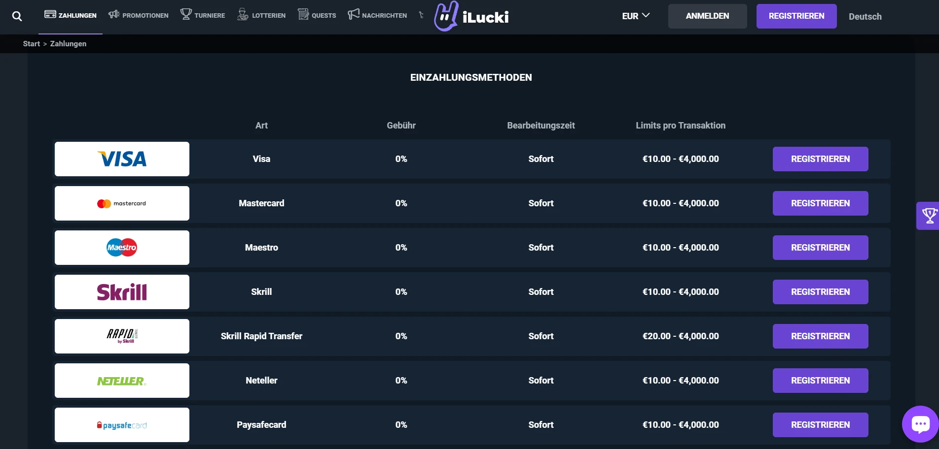 iLucki Casino Screenshot