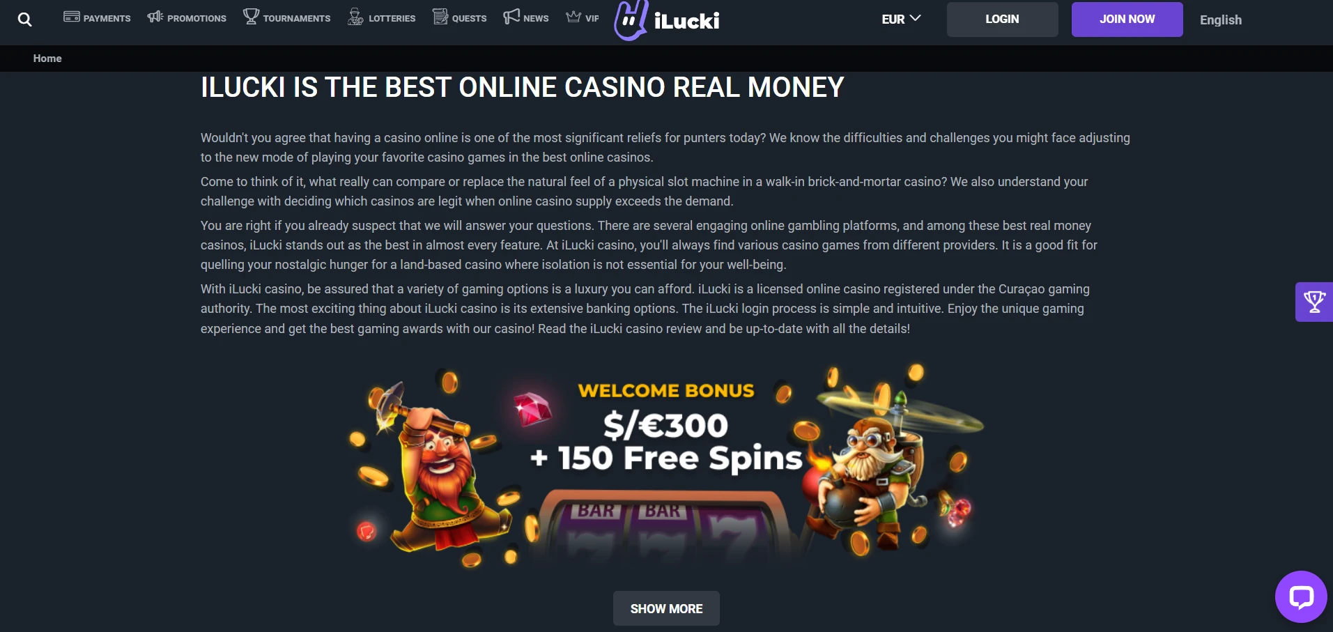 iLucki Casino Screenshot