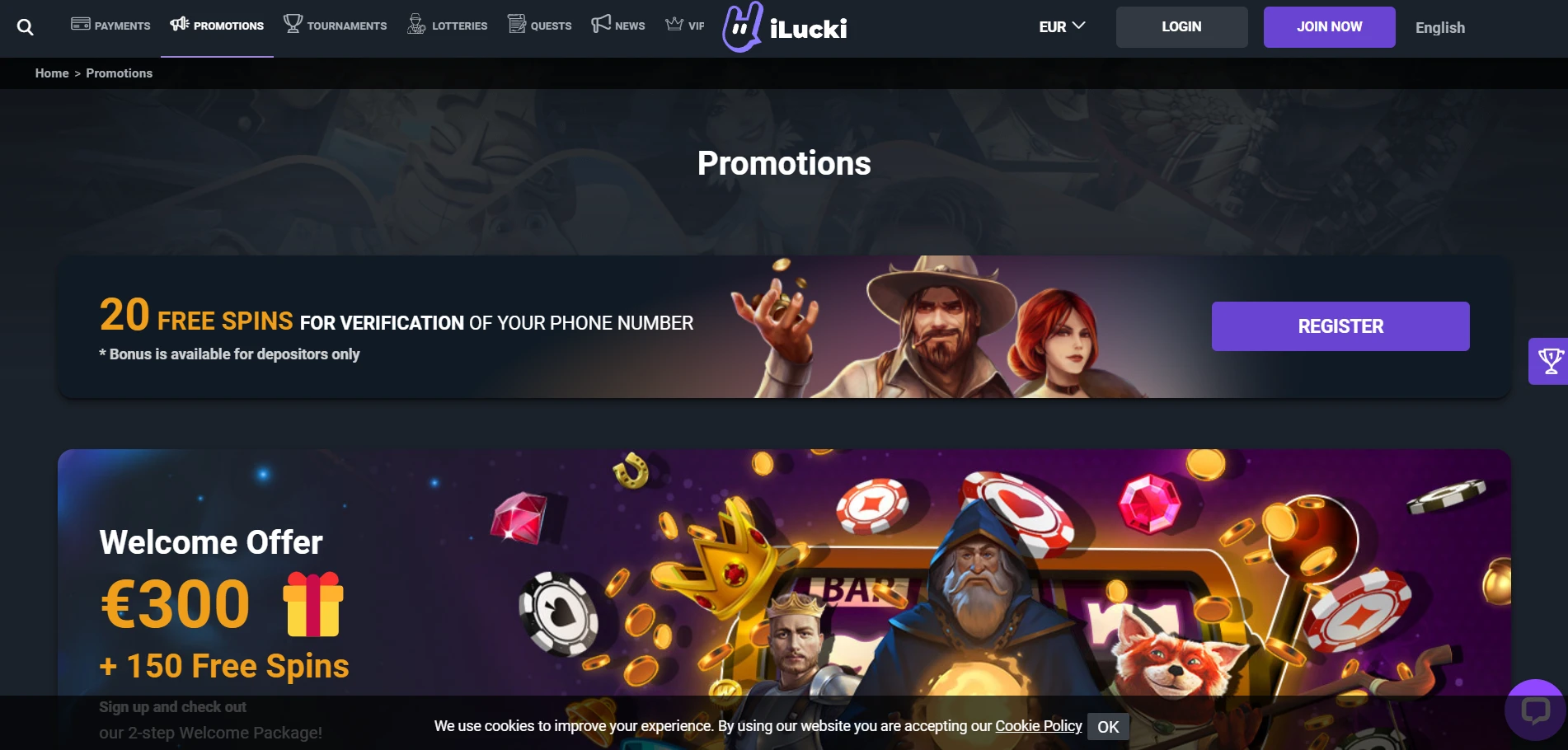 iLucki Casino Screenshot