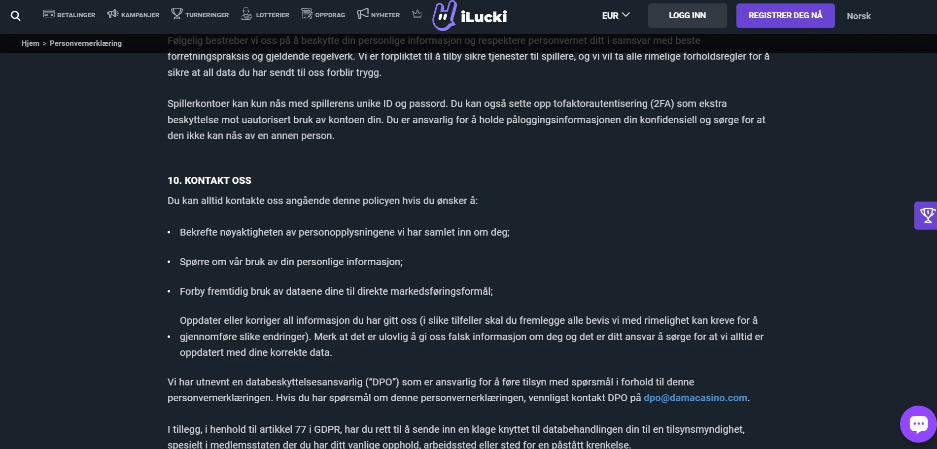iLucki Casino Screenshot