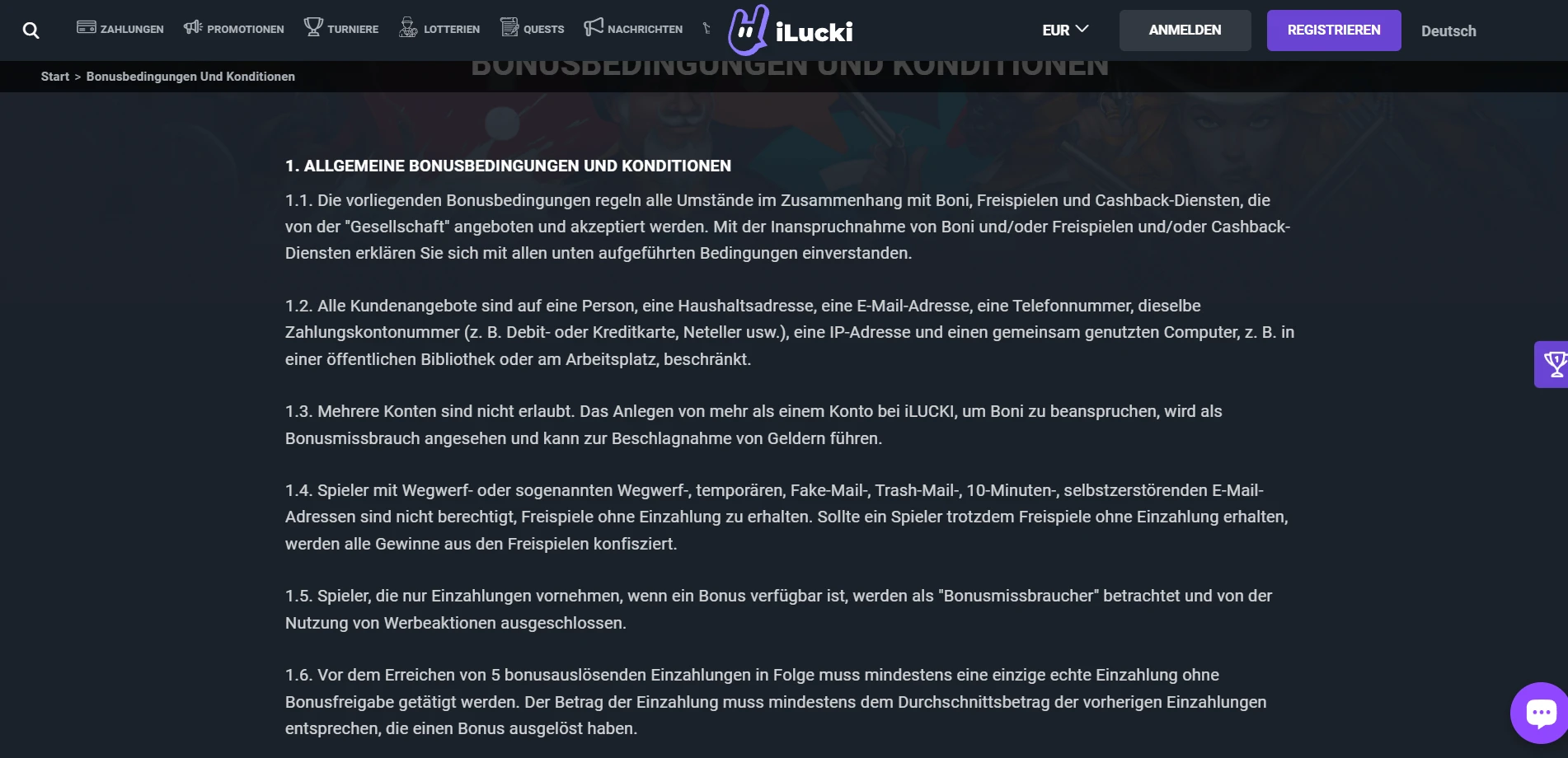iLucki Casino Screenshot