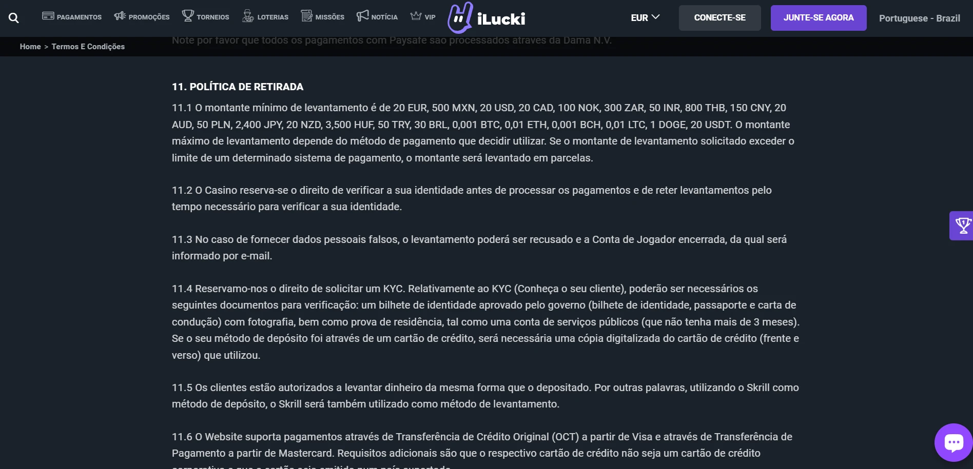 iLucki Casino Screenshot