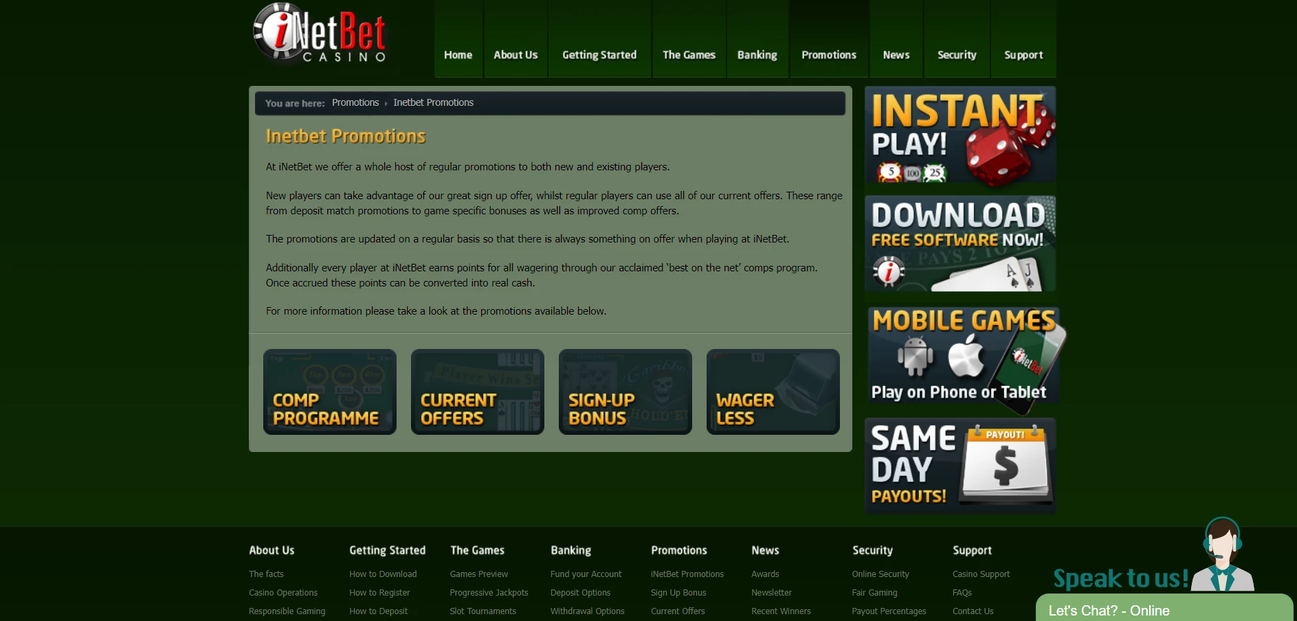 INetBet Casino Screenshot