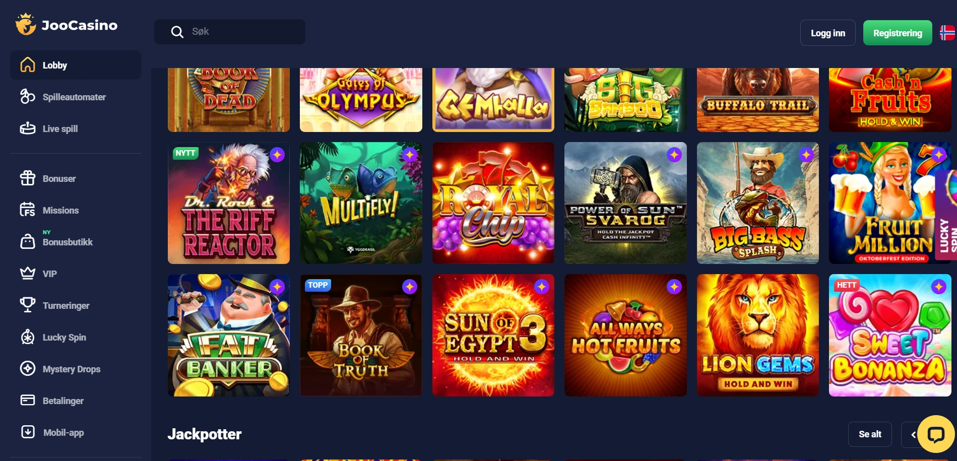 Joo Casino Screenshot