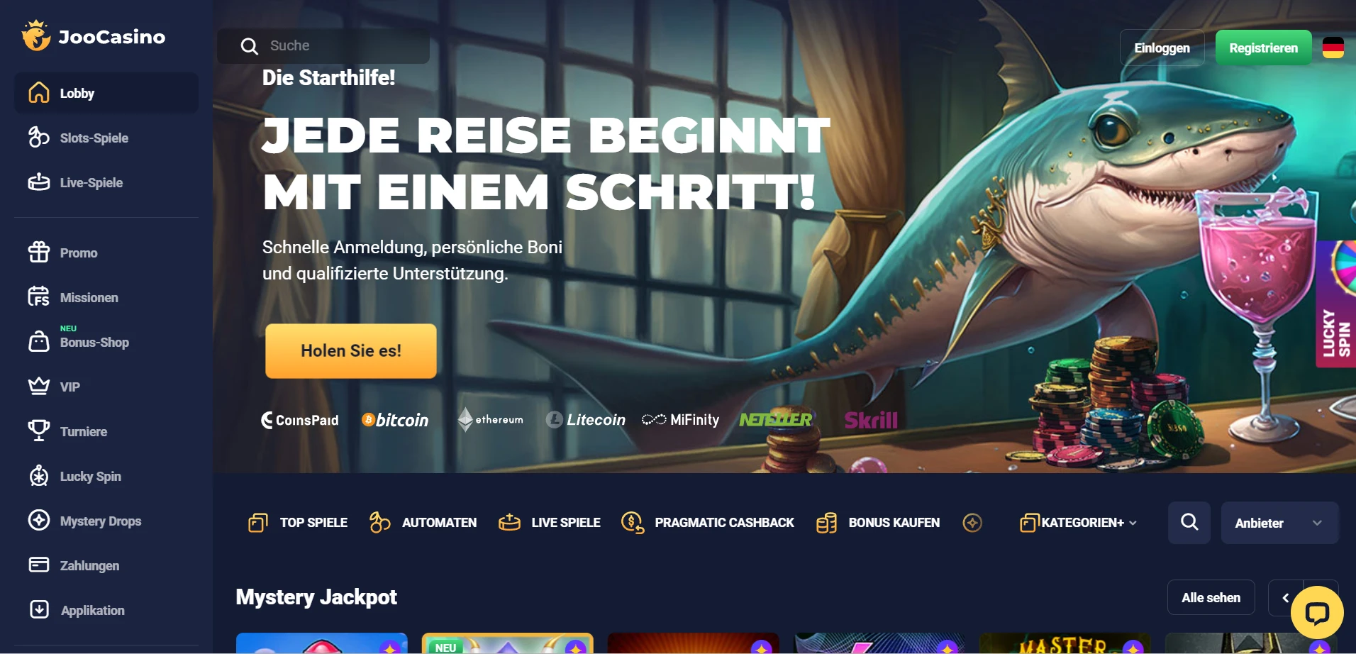 Joo Casino Screenshot