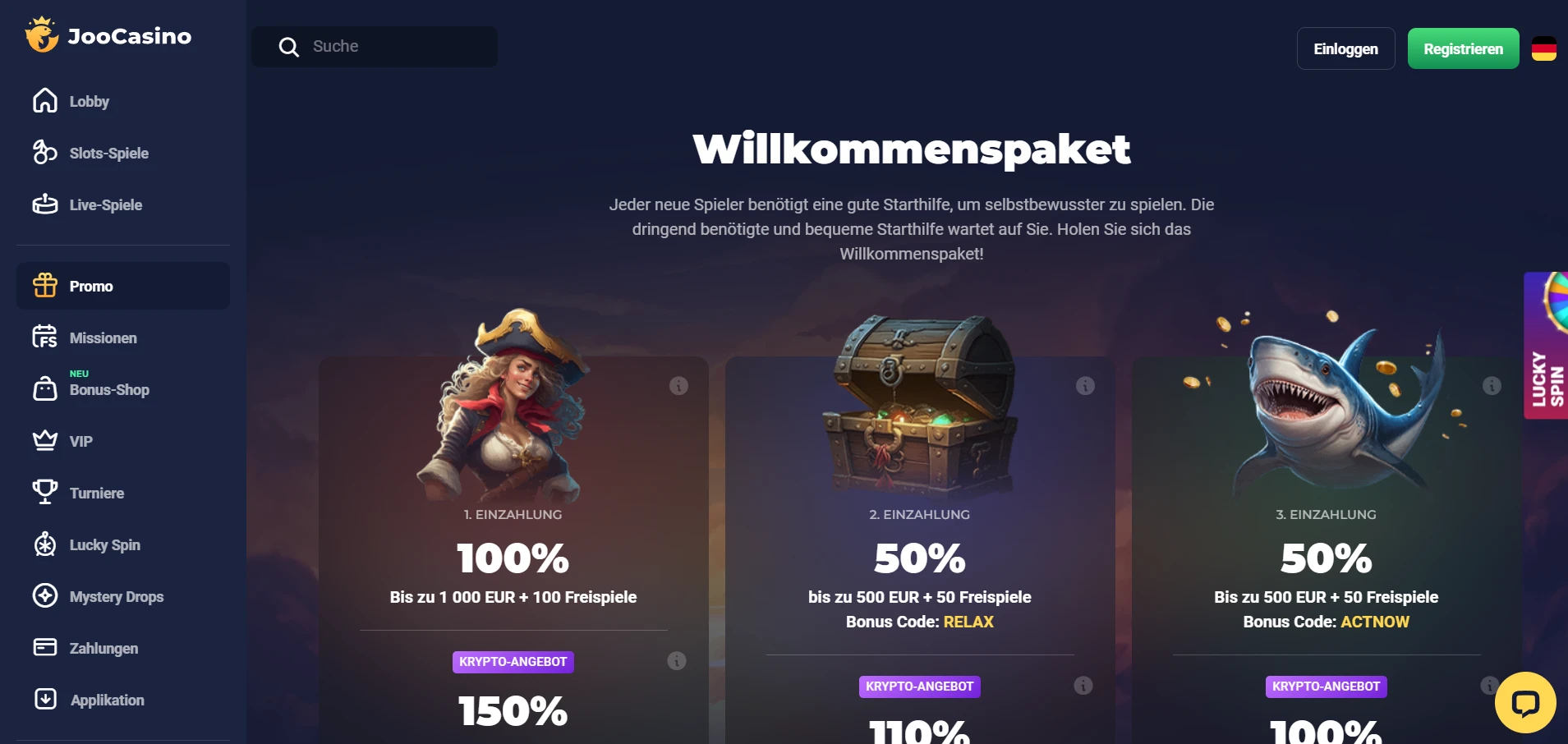 Joo Casino Screenshot