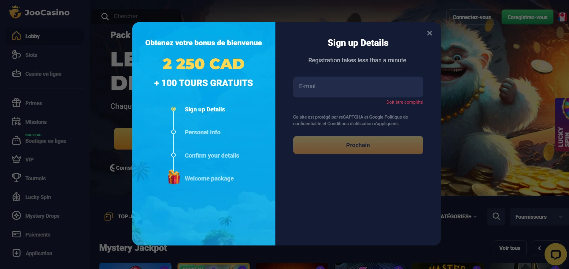 Joo Casino Screenshot
