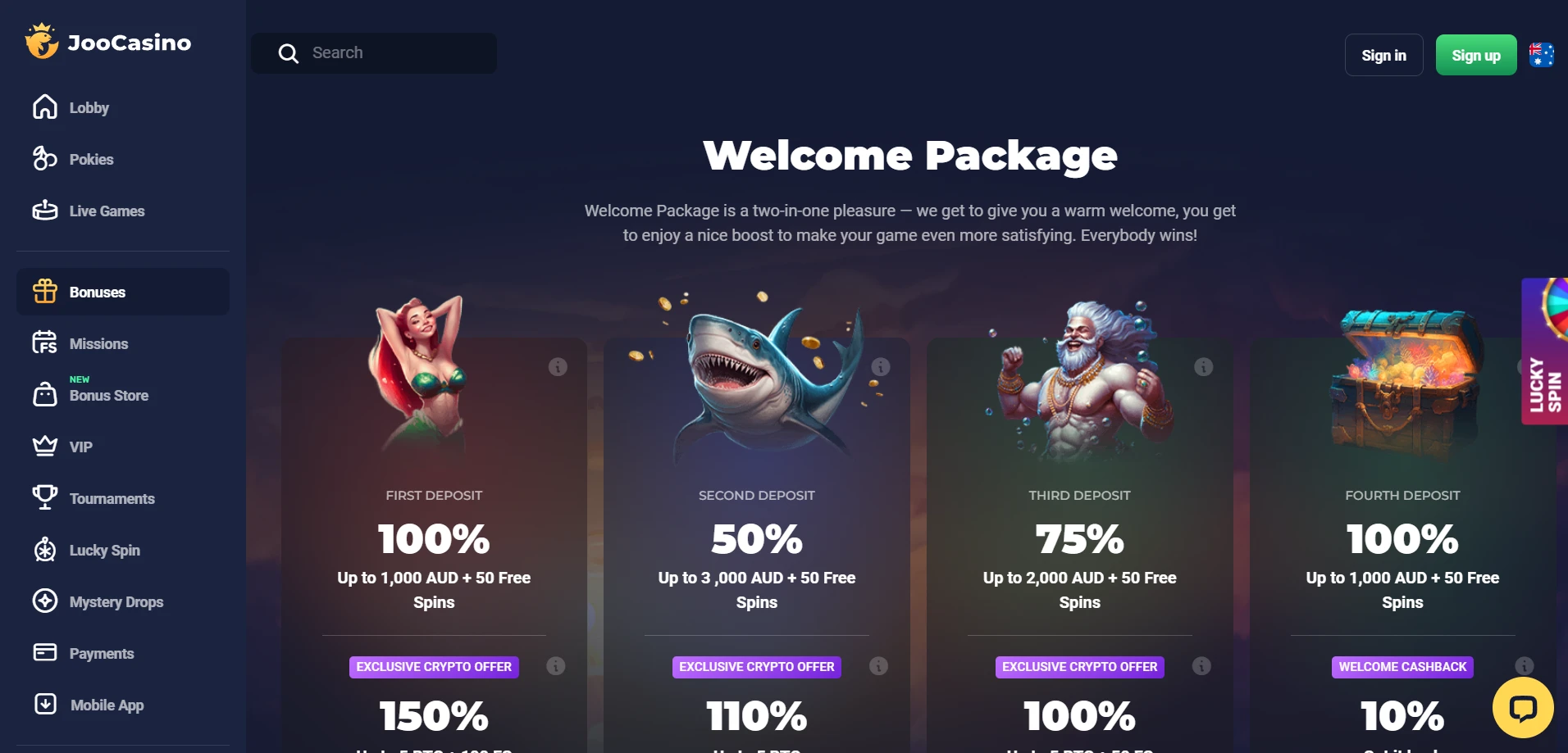 Joo Casino Screenshot