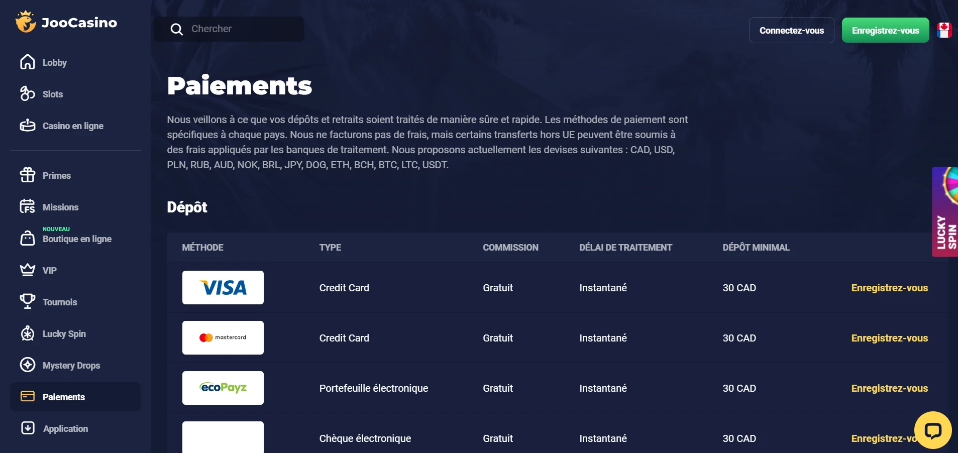 Joo Casino Screenshot