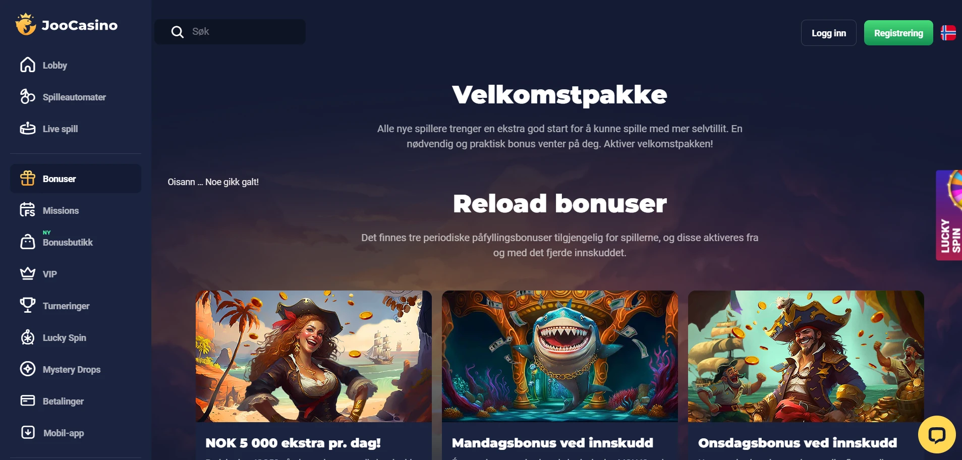 Joo Casino Screenshot