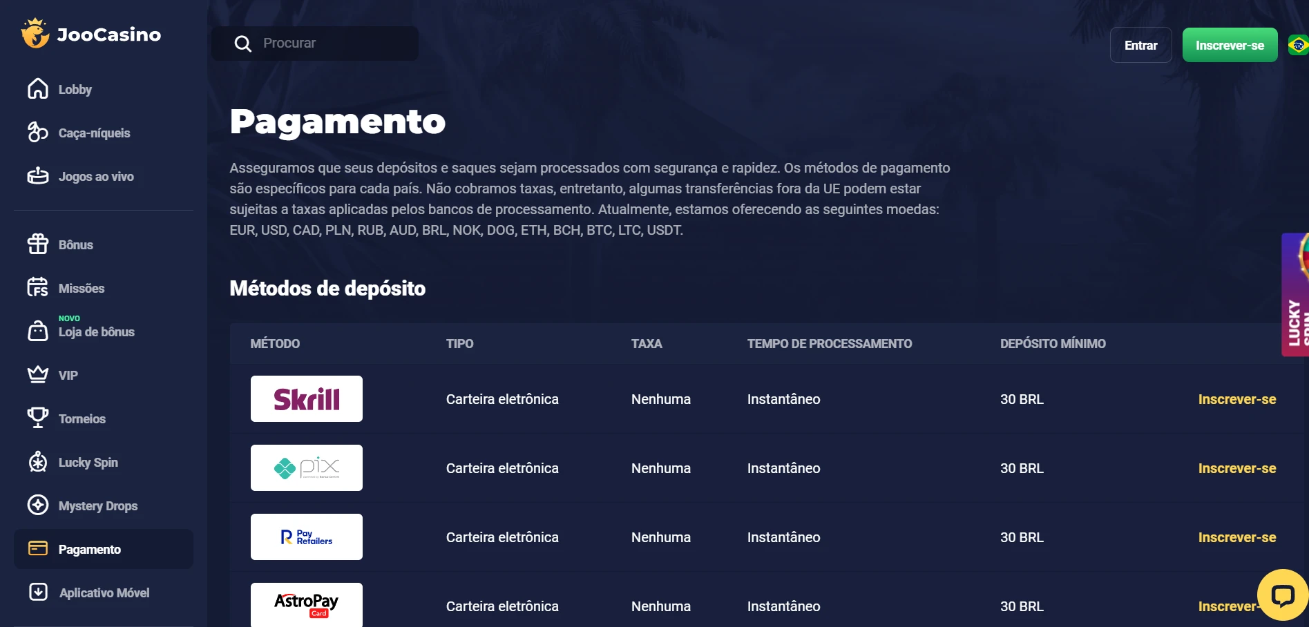 Joo Casino Screenshot