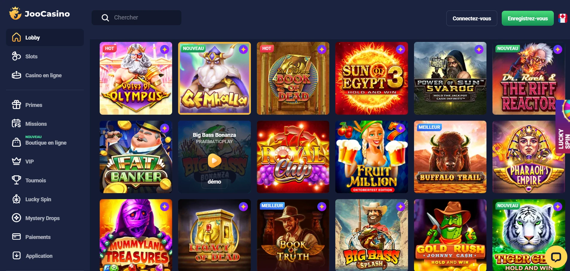 Joo Casino Screenshot