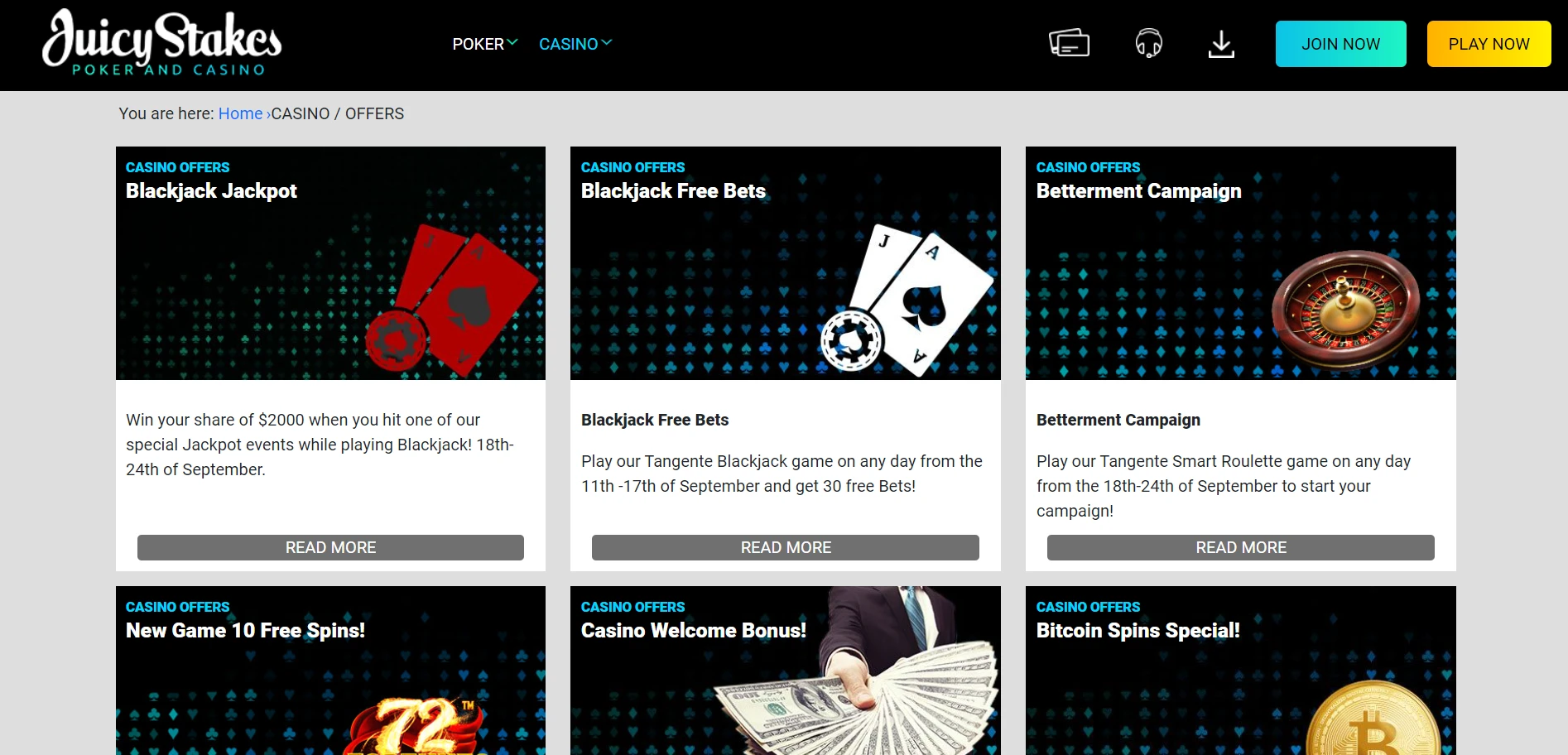 Juicy Stakes Casino Screenshot