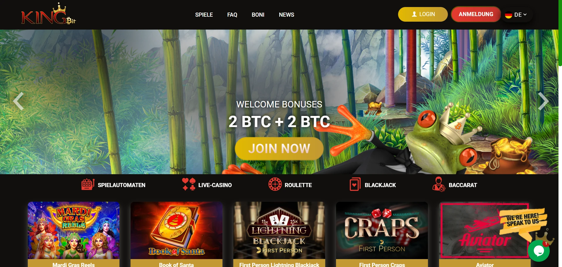 KingBit Casino Screenshot