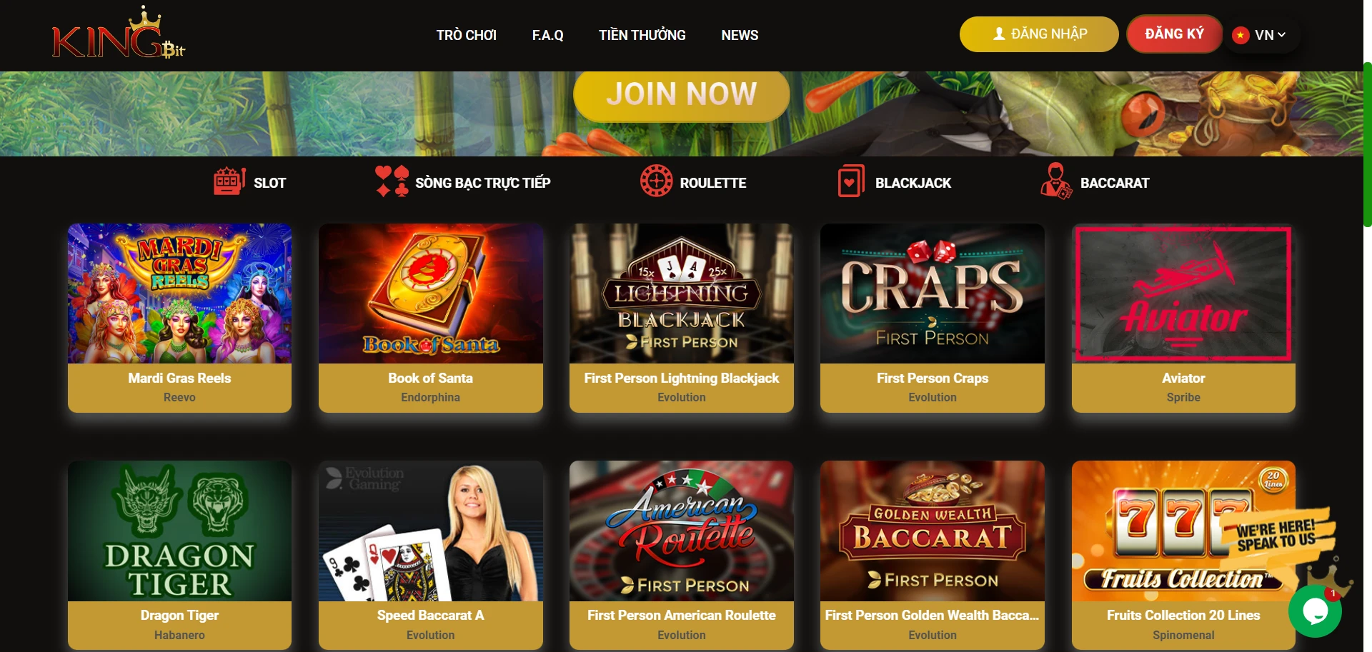 KingBit Casino Screenshot