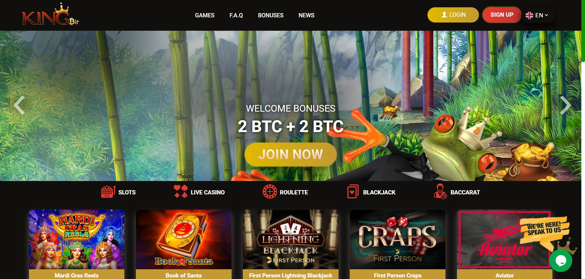 KingBit Casino Screenshot