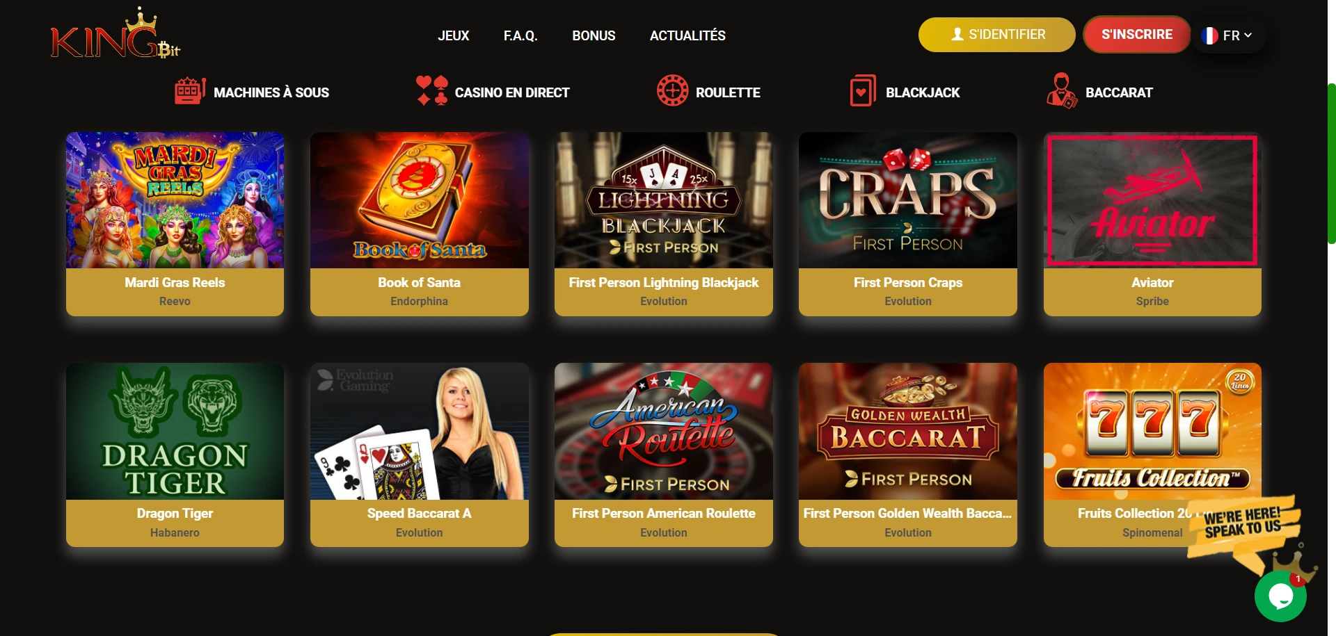KingBit Casino Screenshot