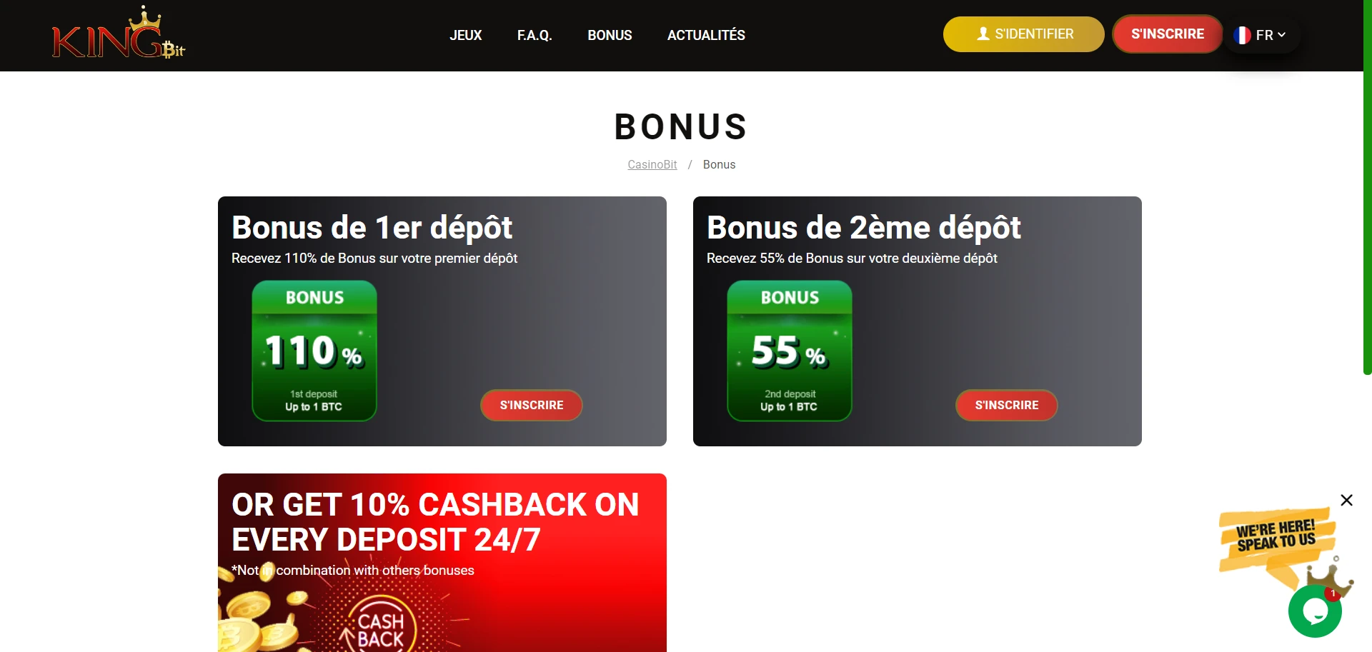 KingBit Casino Screenshot