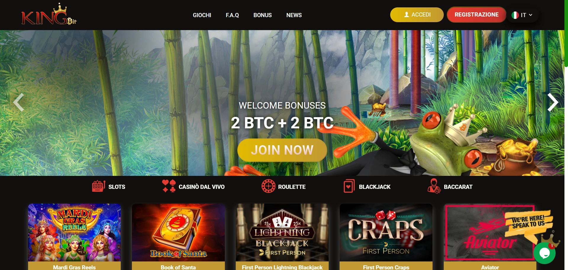 KingBit Casino Screenshot