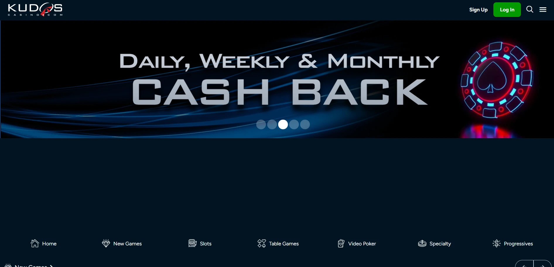 Kudos Casino Screenshot