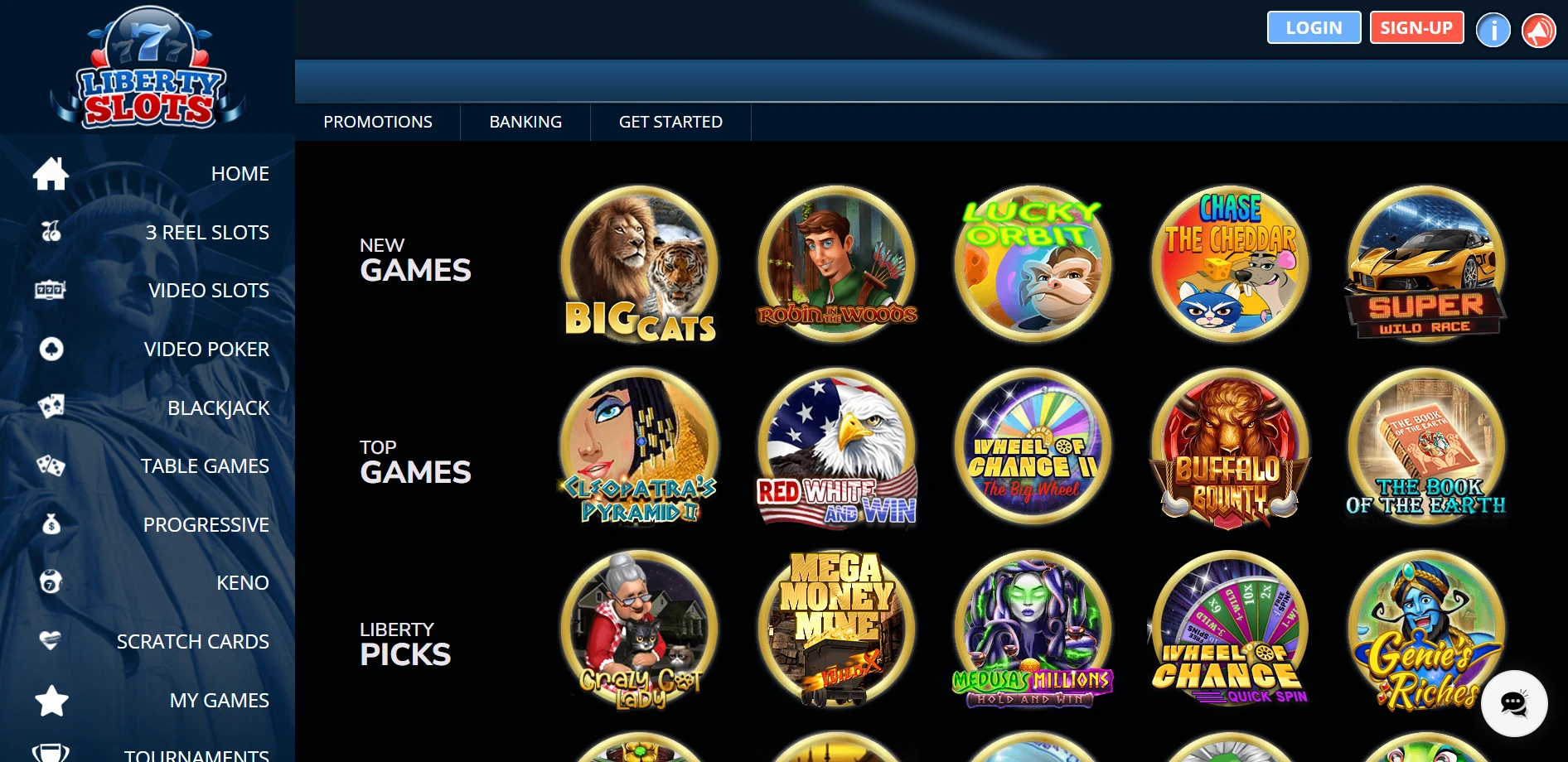 Liberty Slots Casino Screenshot