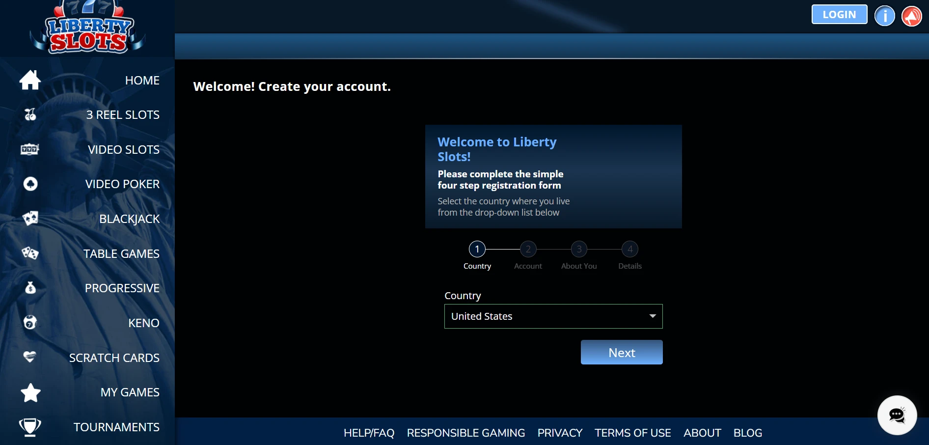 Liberty Slots Casino Screenshot