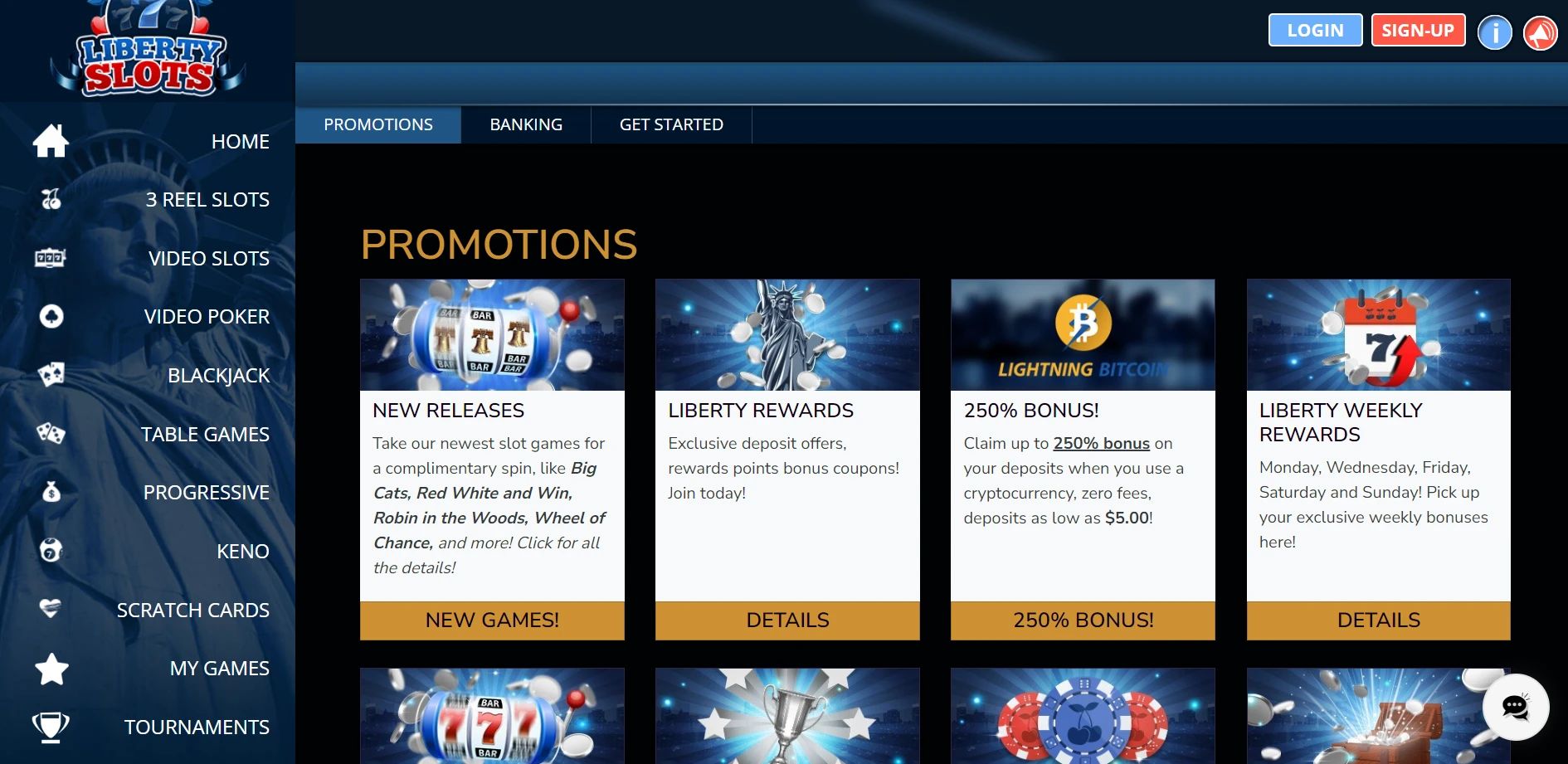 Liberty Slots Casino Screenshot