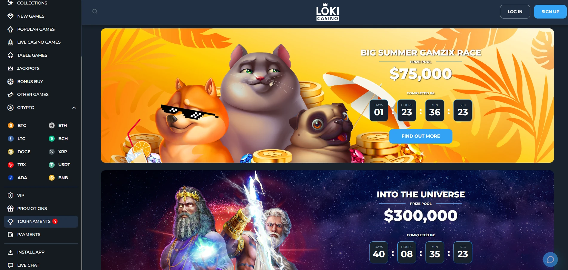 Loki Casino Screenshot