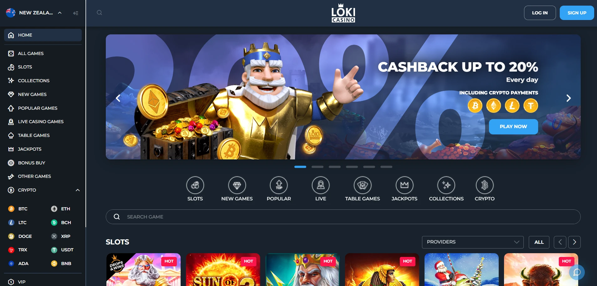 Loki Casino Screenshot