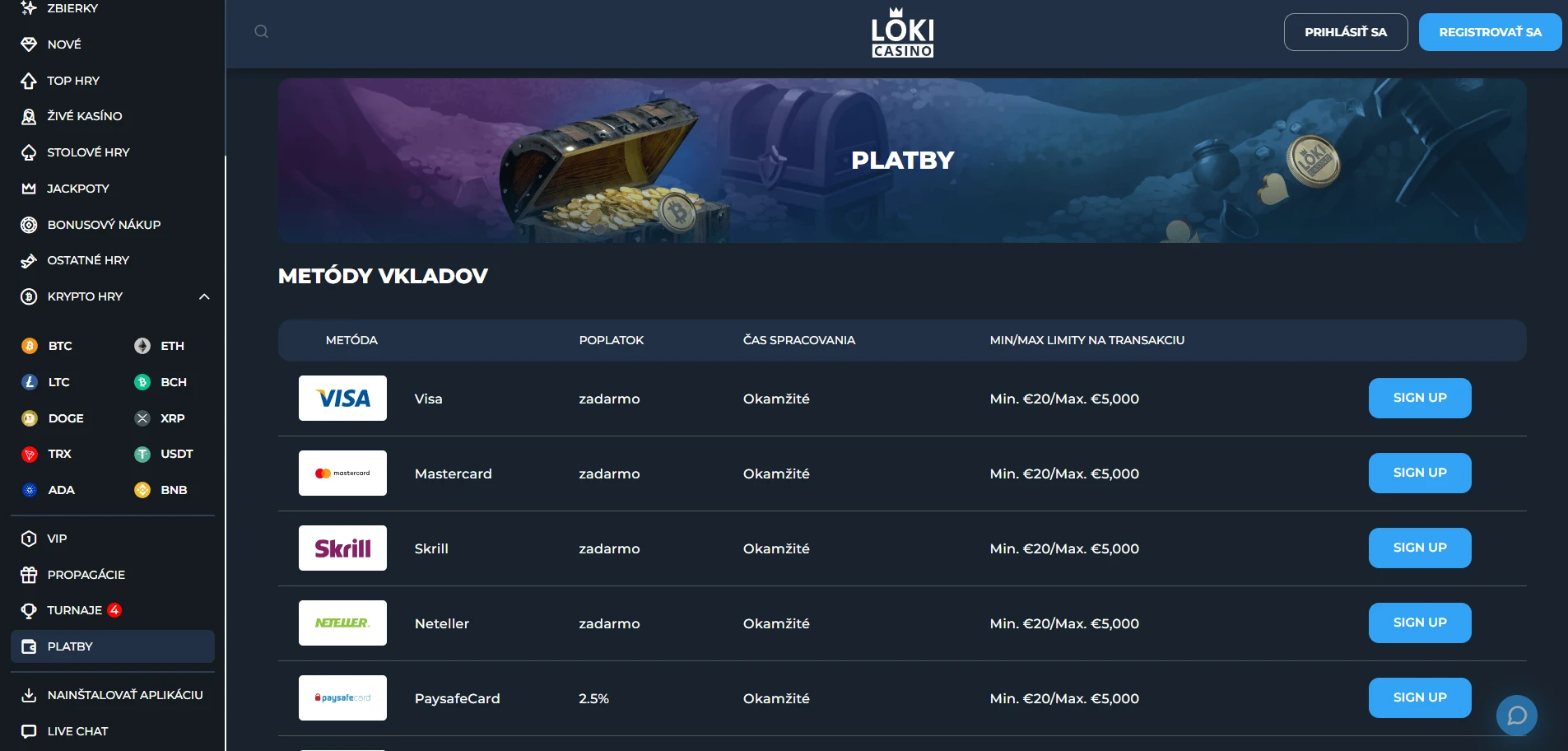 Loki Casino Screenshot