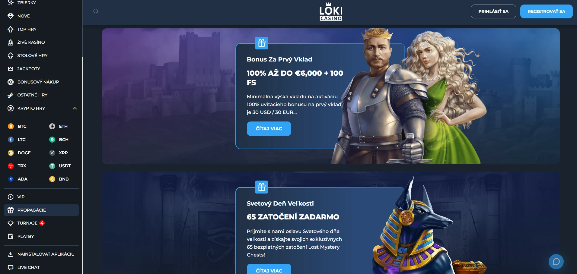 Loki Casino Screenshot