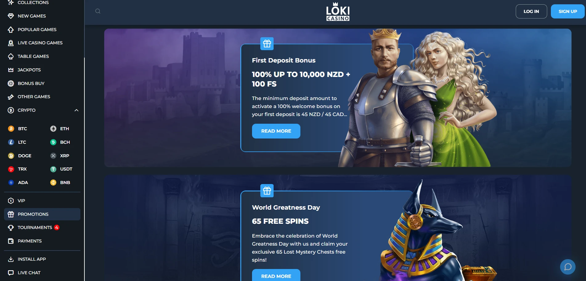 Loki Casino Screenshot