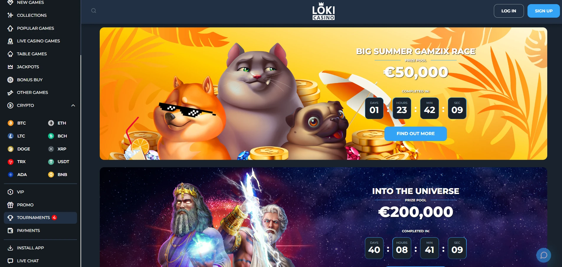 Loki Casino Screenshot