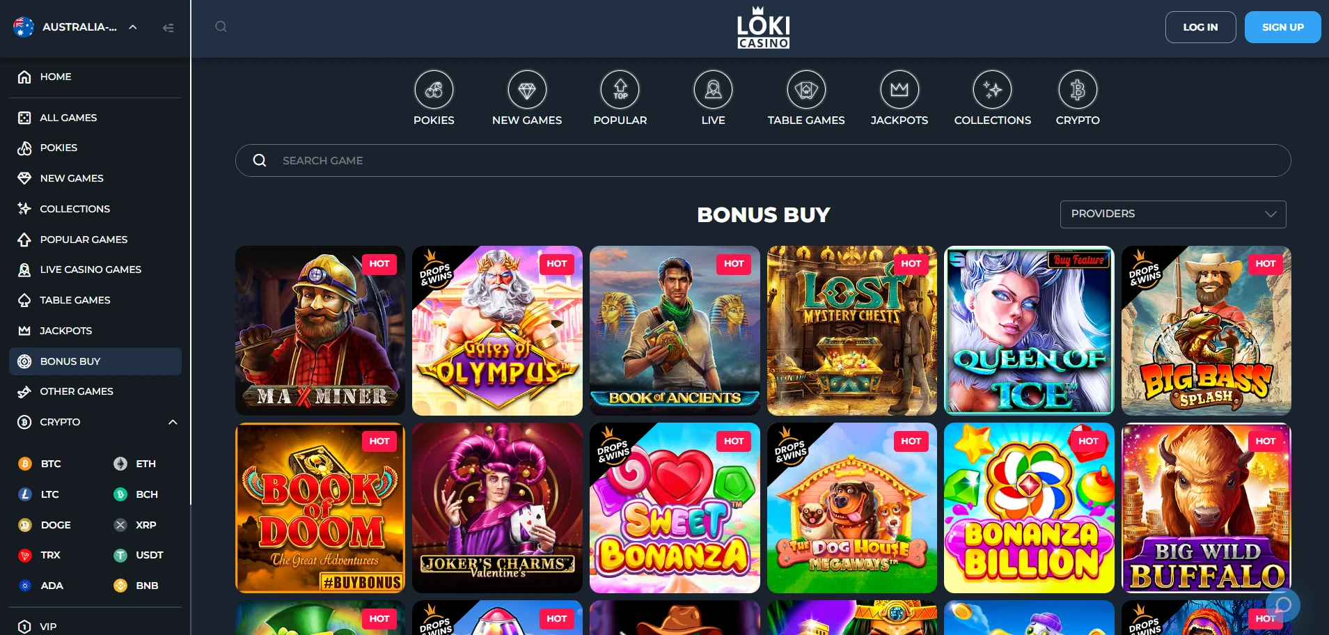 Loki Casino Screenshot