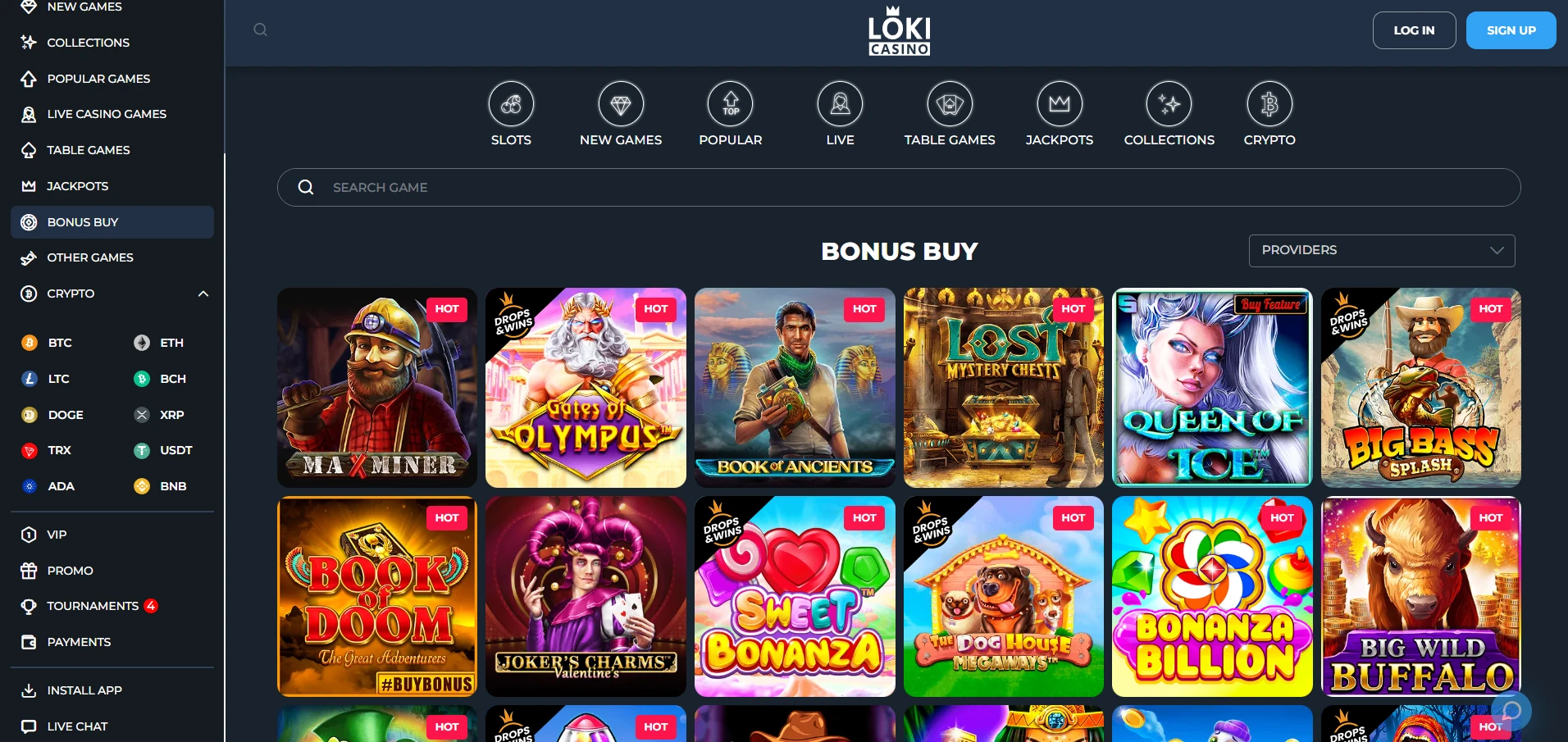 Loki Casino Screenshot