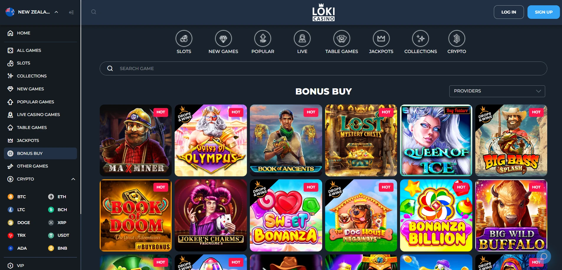 Loki Casino Screenshot