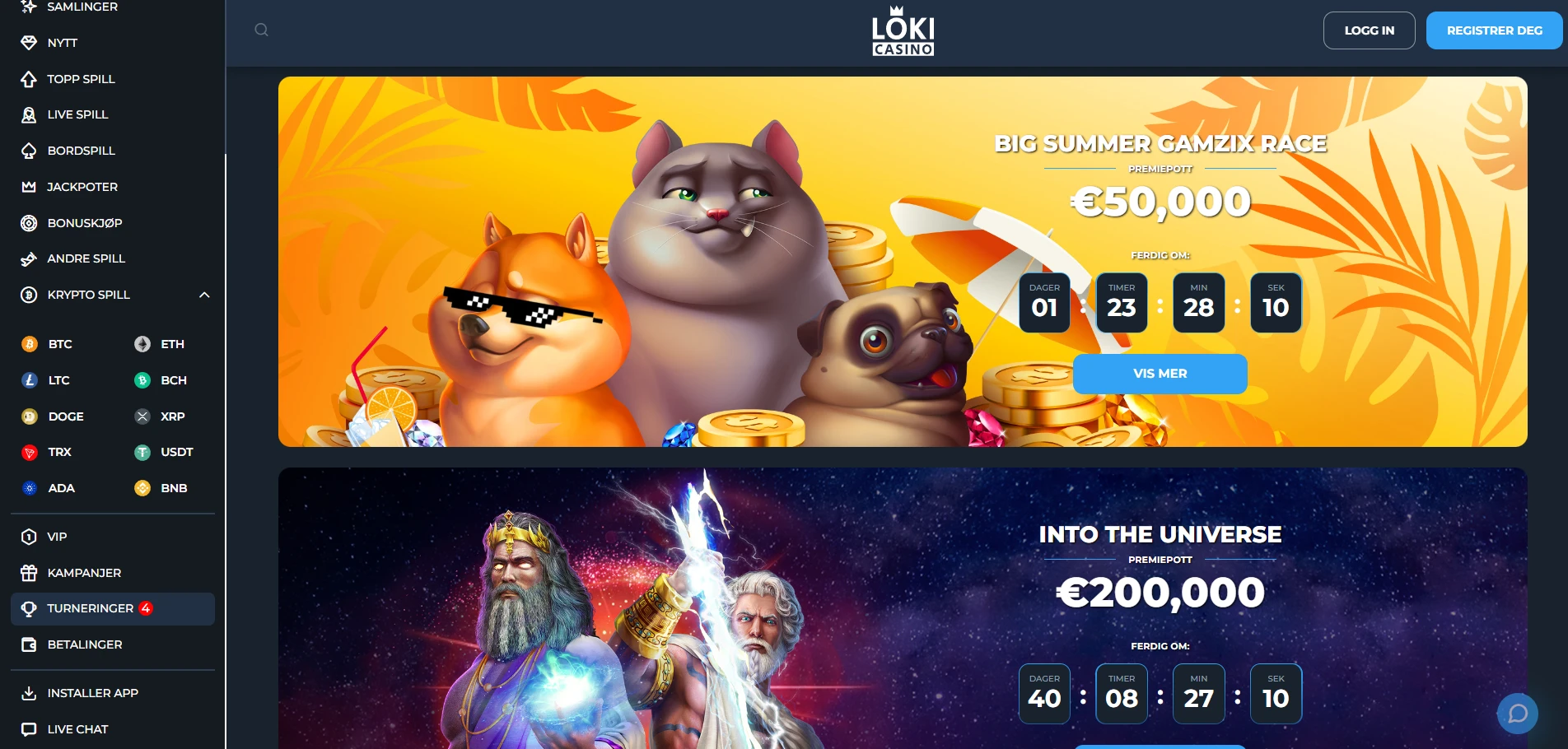 Loki Casino Screenshot