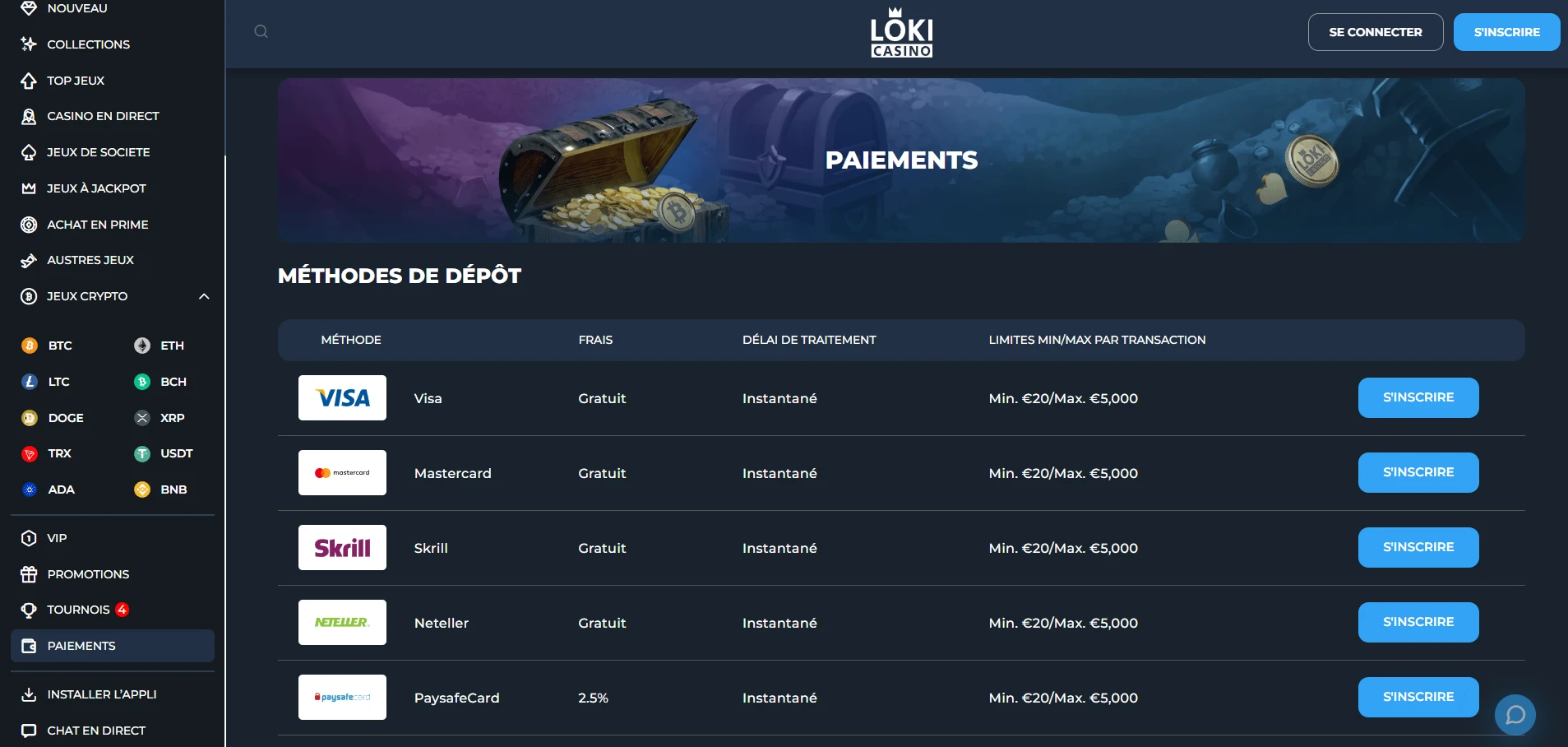 Loki Casino Screenshot