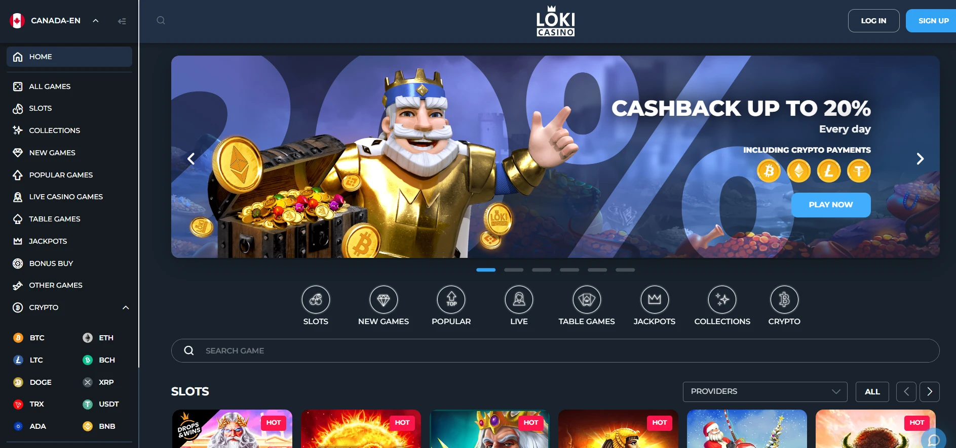 Loki Casino Screenshot