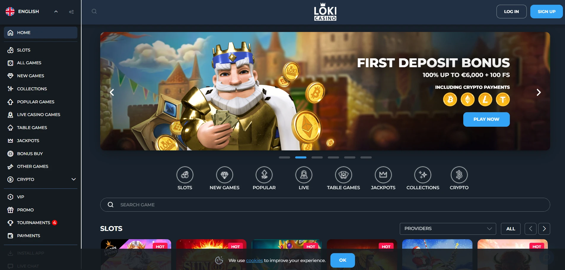 Loki Casino Screenshot