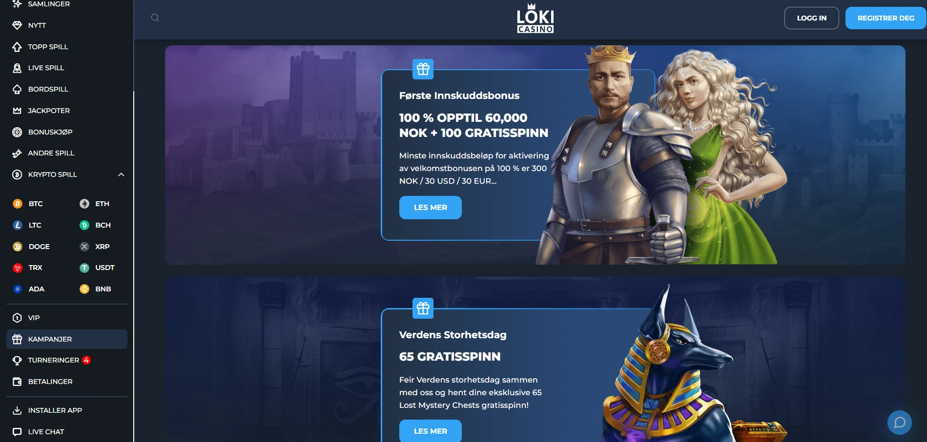 Loki Casino Screenshot
