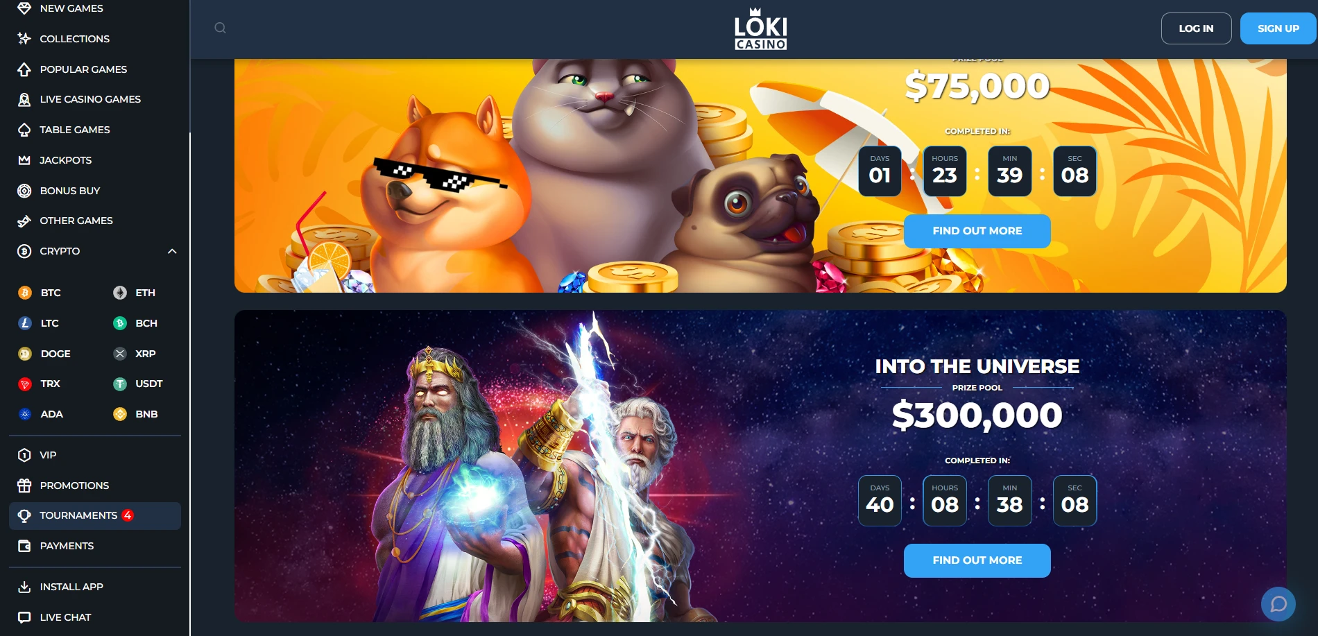 Loki Casino Screenshot