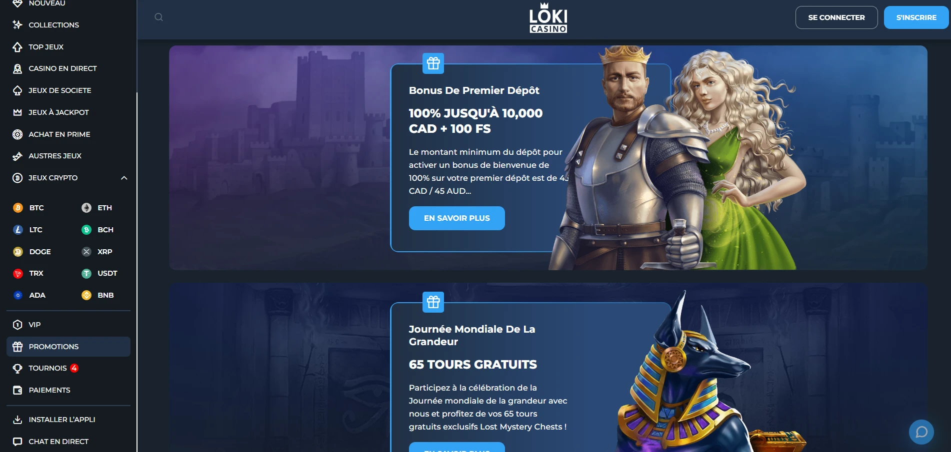 Loki Casino Screenshot