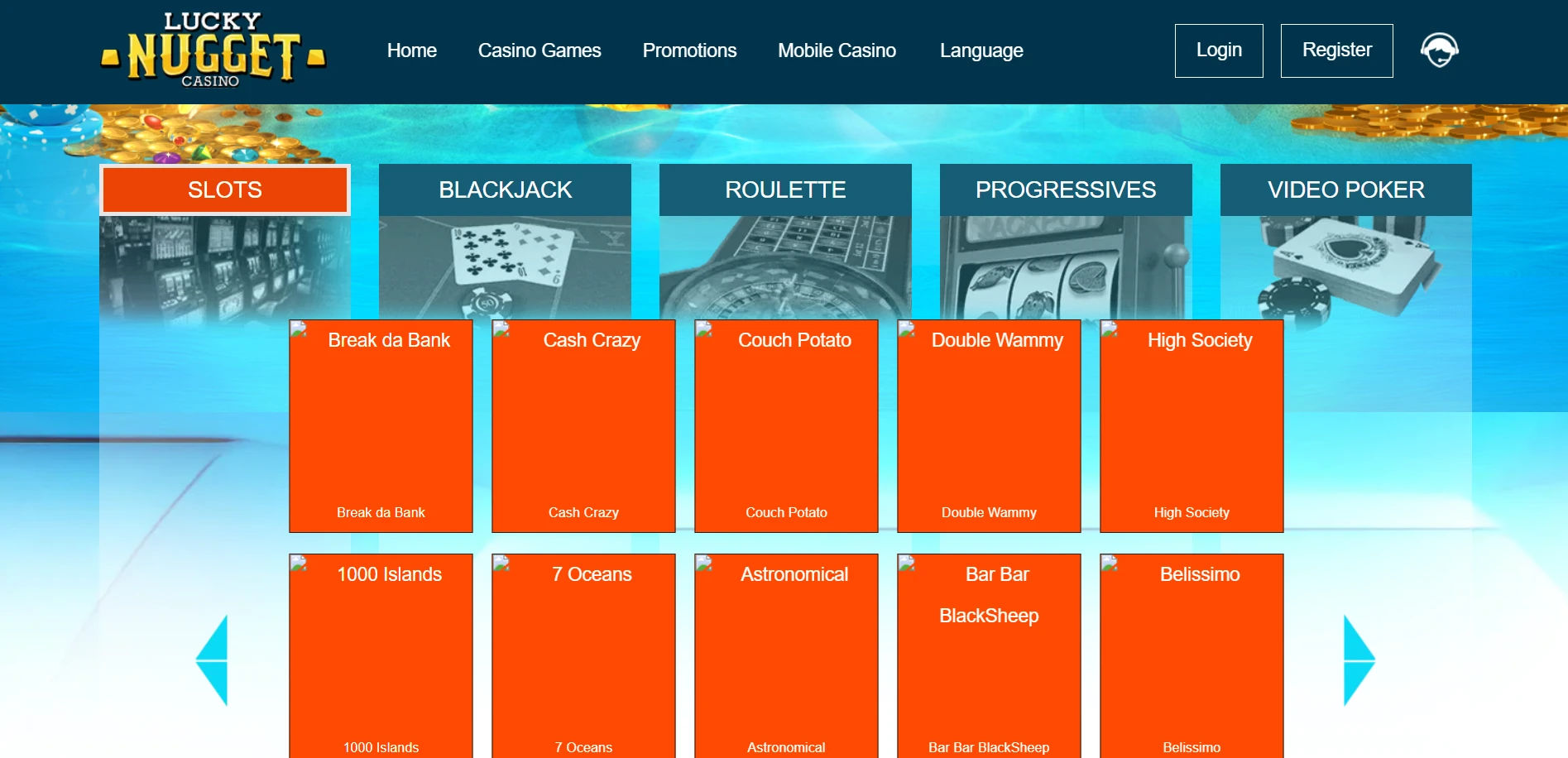 Lucky Nugget Casino Screenshot