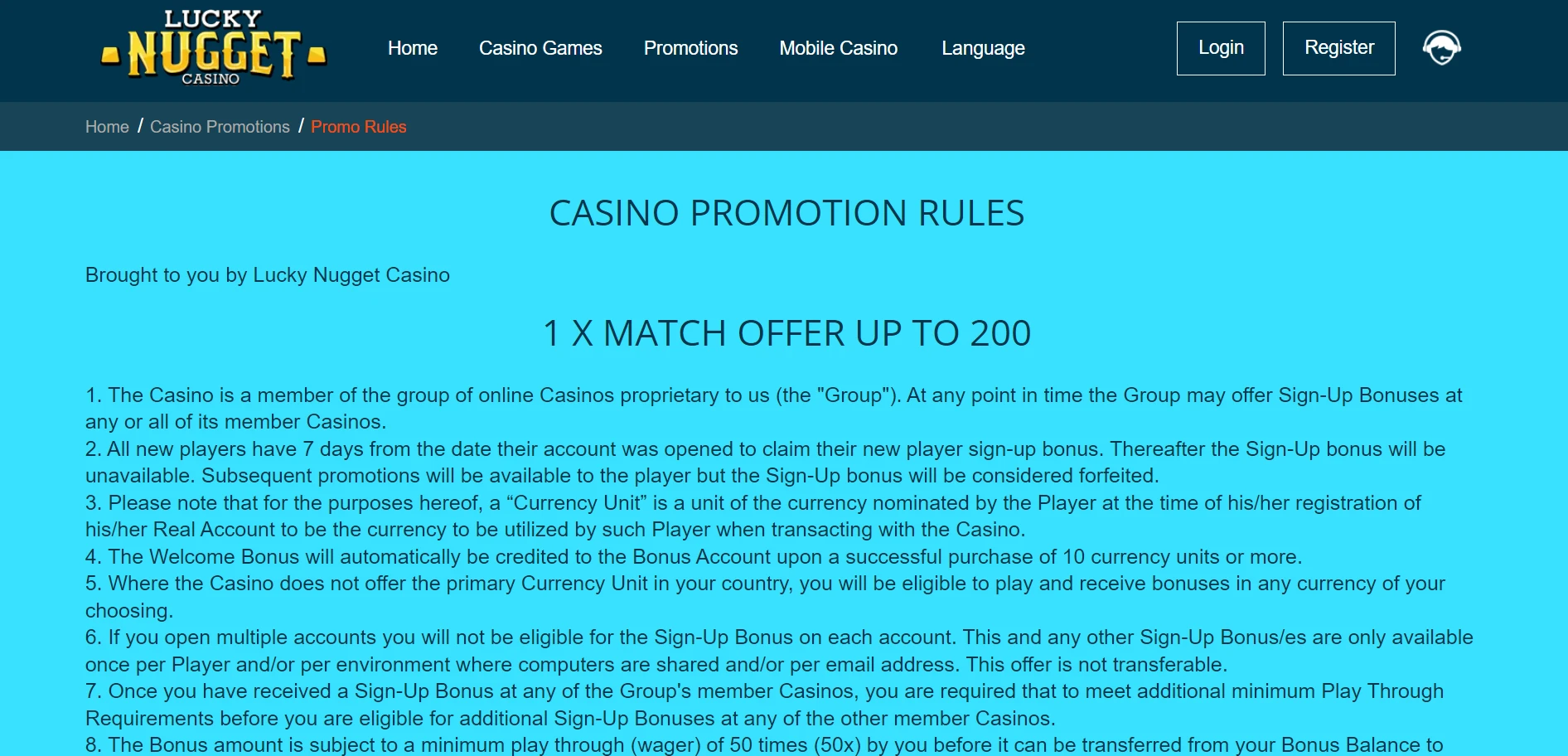 Lucky Nugget Casino Screenshot