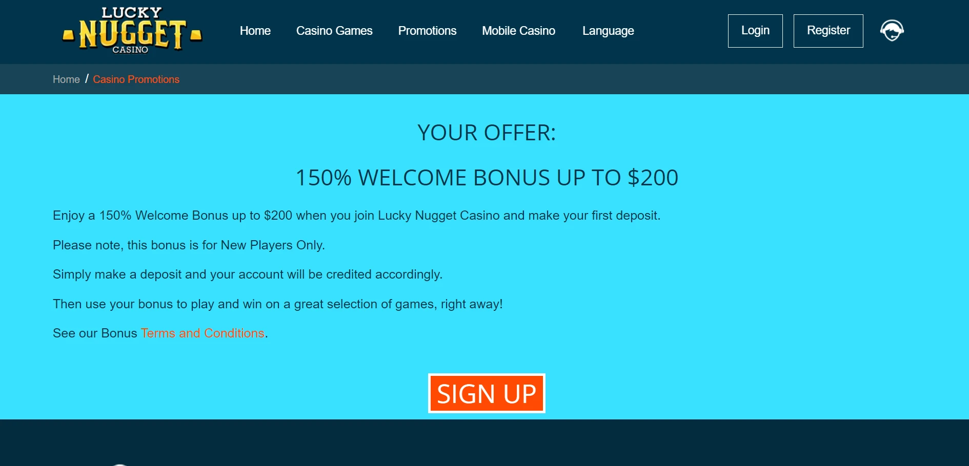 Lucky Nugget Casino Screenshot
