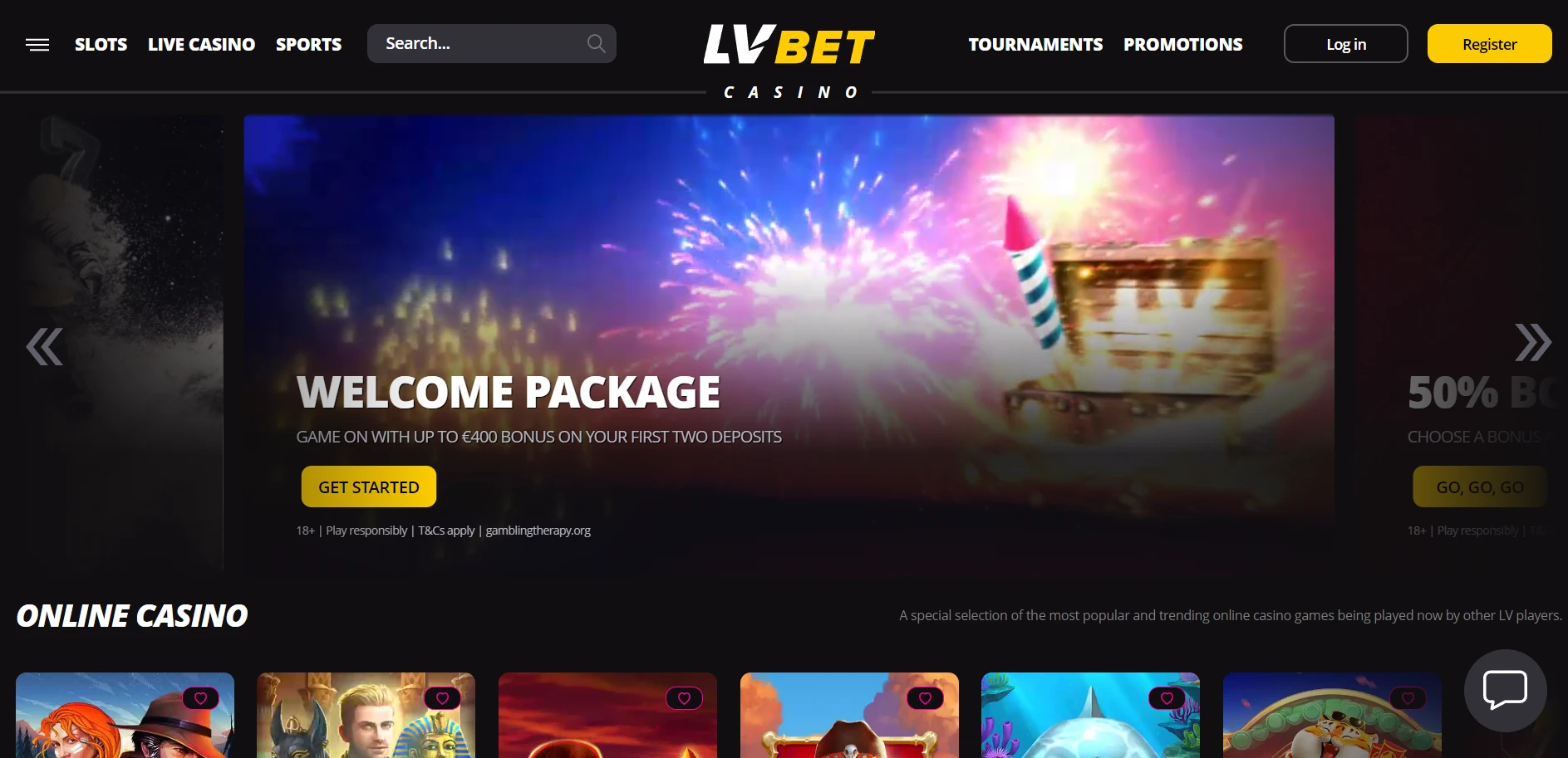 LV BET Casino Screenshot