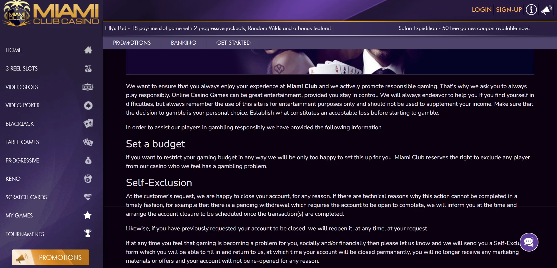 Miami Club Casino Screenshot