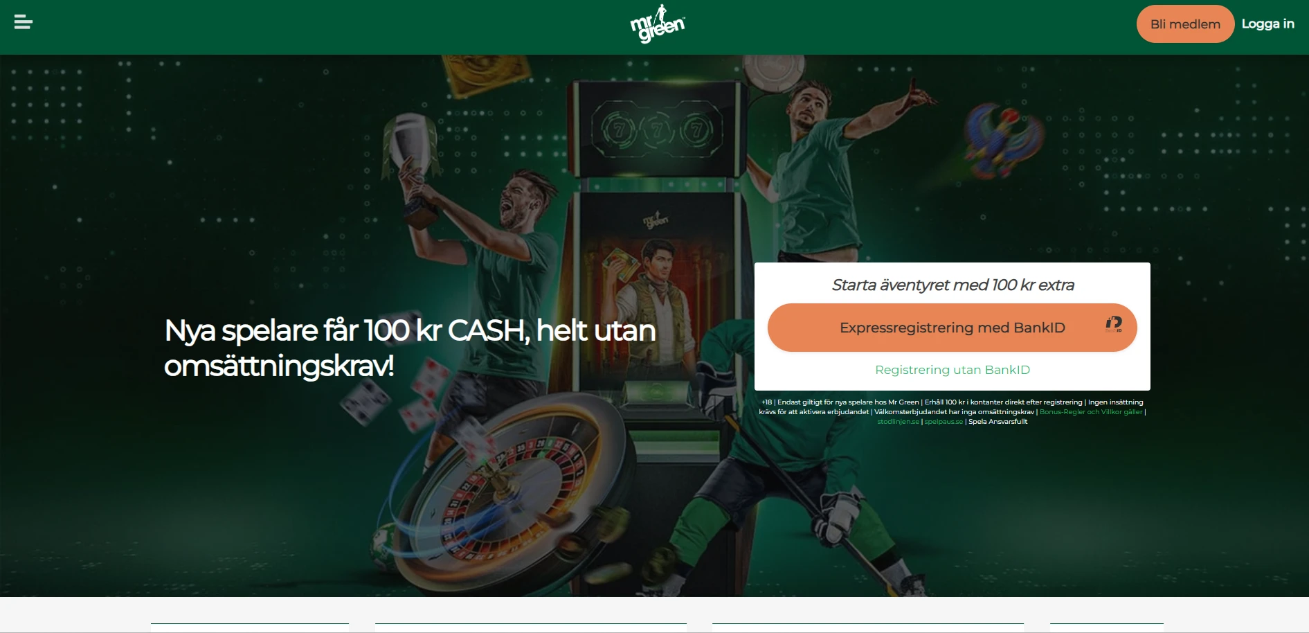 Mr Green Casino Screenshot
